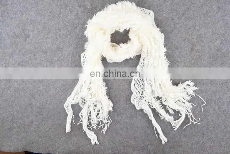 2017 hollow out double hook flower lady warm shawl wool scarf with tassel