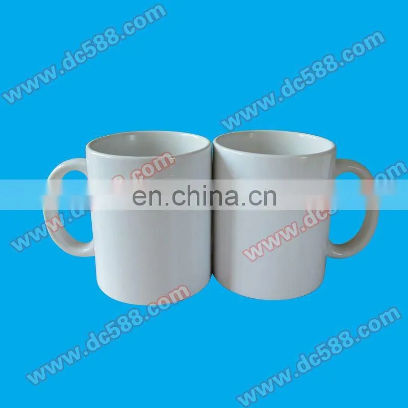 white ceramic sublimation mug can priting picture coated mug