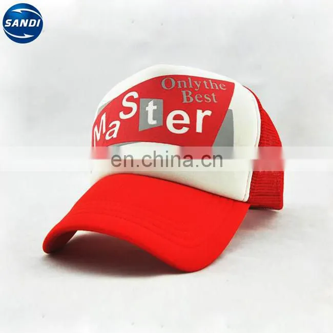 Promotional plain baseball sports mesh cap with LOGO