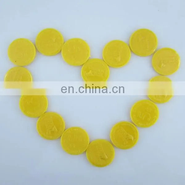 Chirstma gifts embossed plastic token coin