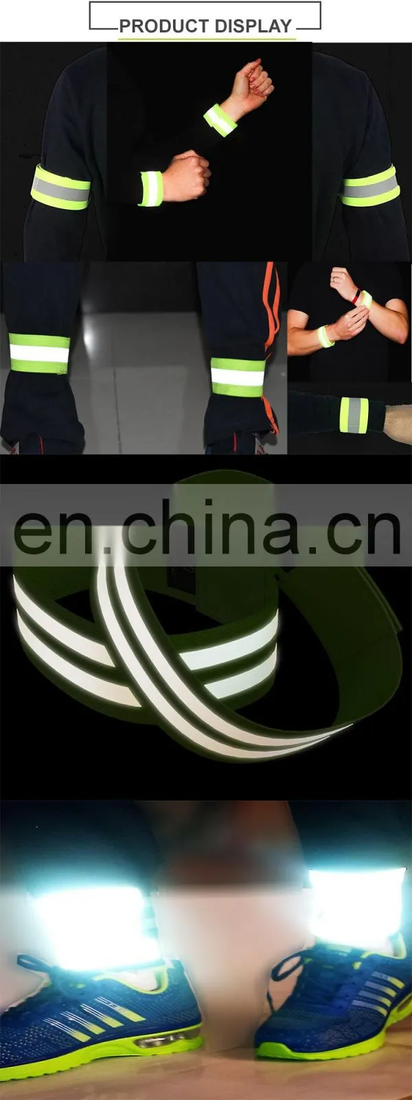 High Visibility and Safety Elastic Reflective Wristband/Reflective Armband