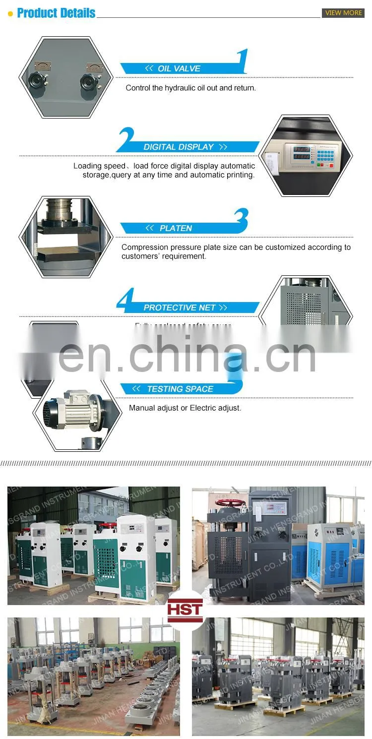 Hot sales 2000KN digital display concrete compression testing machine