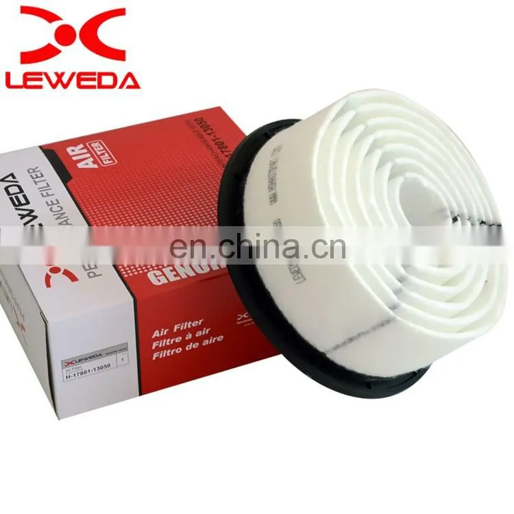 China auto filter manufacturer leweda performance air filter 17801-13050
