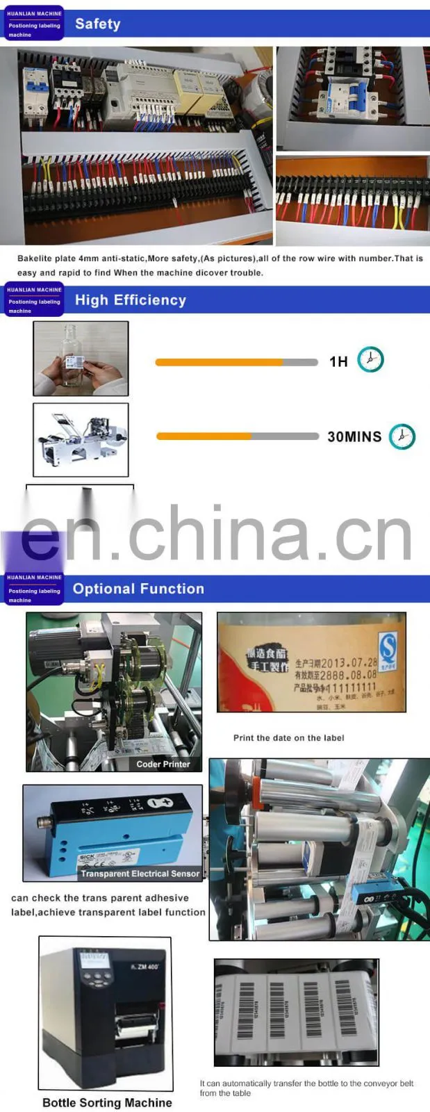 Cosmetic Honey Jar Essential Oil Bottle Labeling Machine