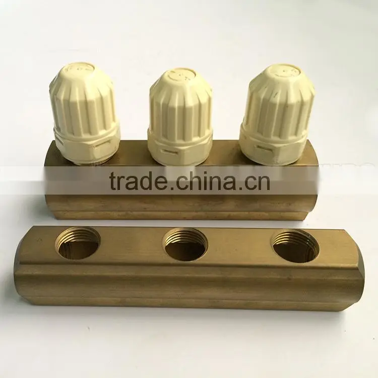 Wholesale price BST / NPT gas water distribution floor heating manifold with valve