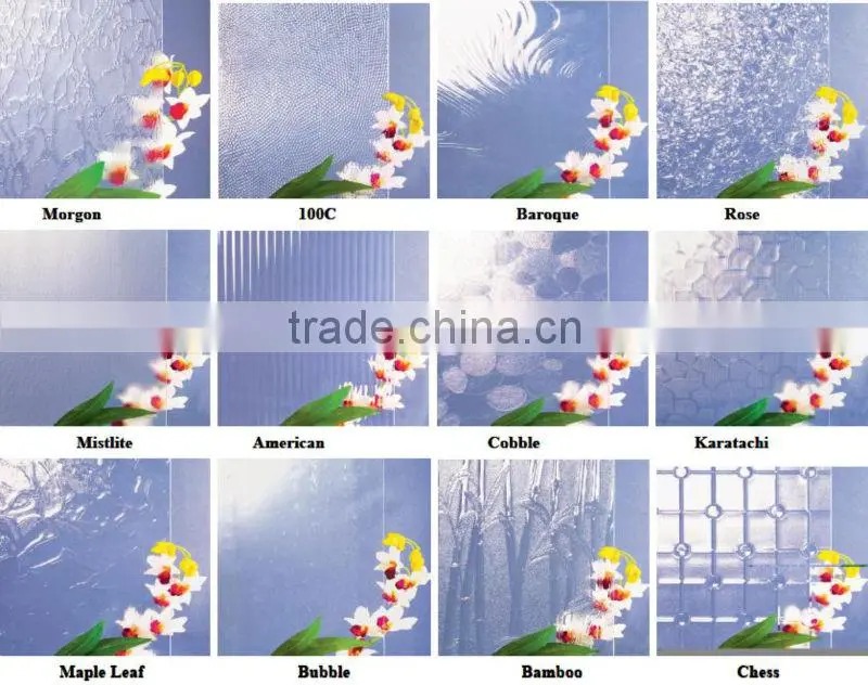 3mm Karatachi Patterned Glass with ISO9001&CE certificate