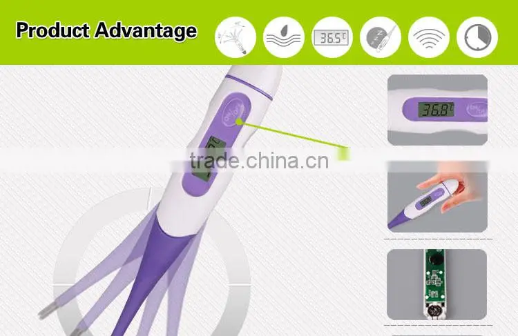 digital thermometer specification,waterproof flexible digital clinical thermometer with alarm