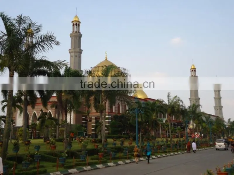 Fiberglass reinforced roof steel mosque structure