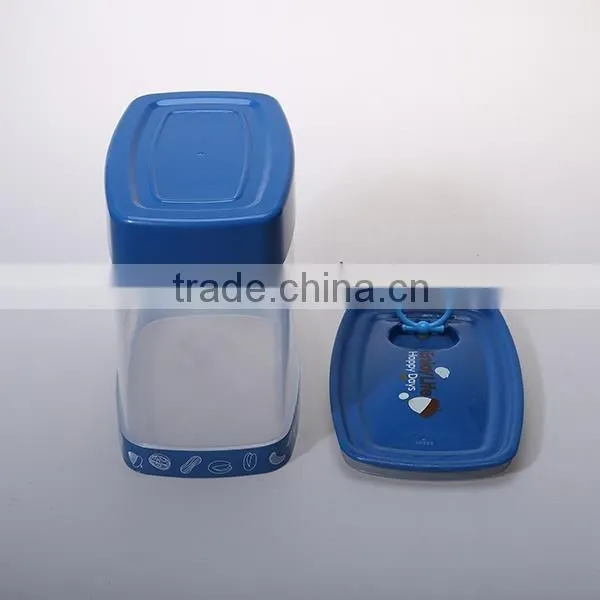 plastic seal box, rectangle plastic seal canister with lids