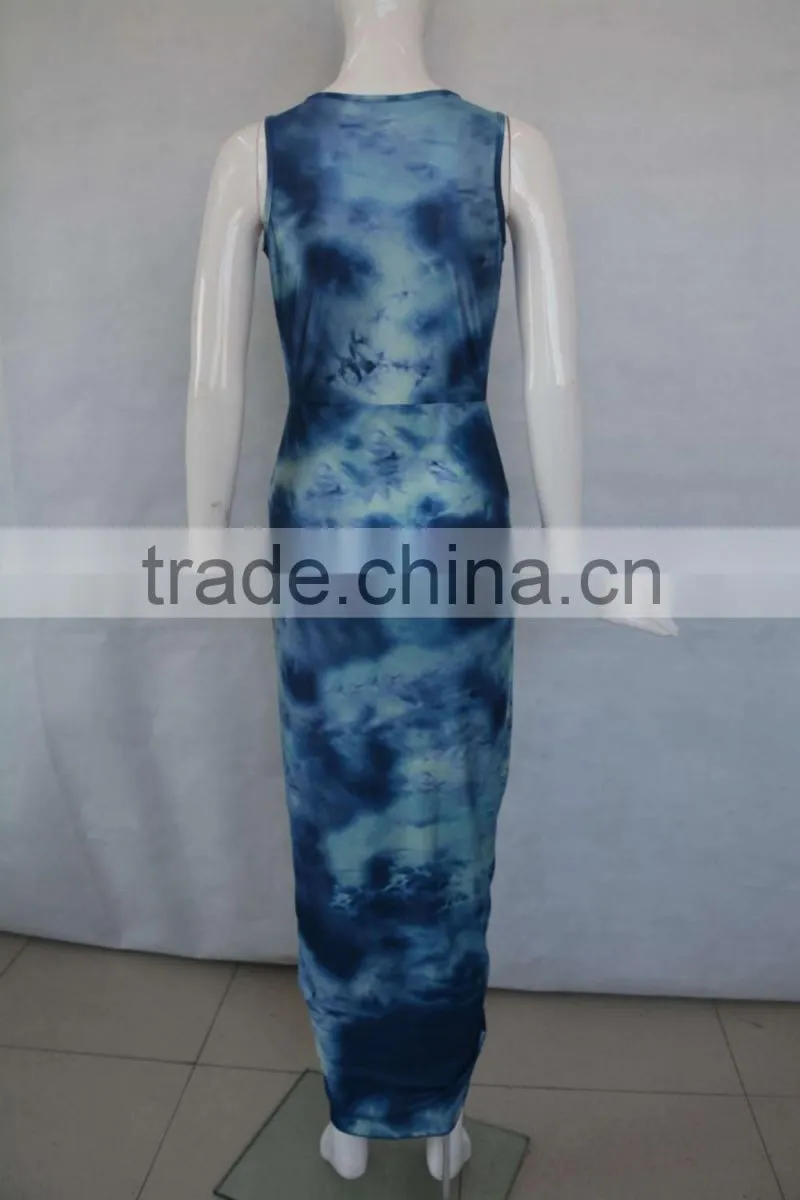 fashion dress Sexy V collar dress Sleeveless evening dress