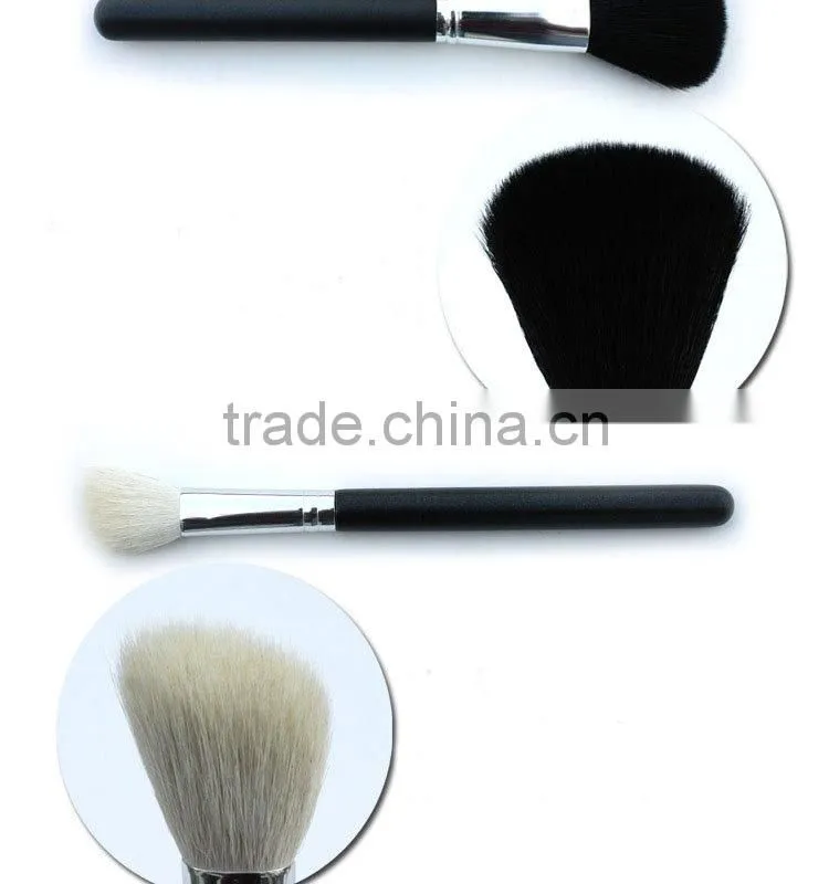 8pcs wood handle makeup brush kit with makeup brush bag