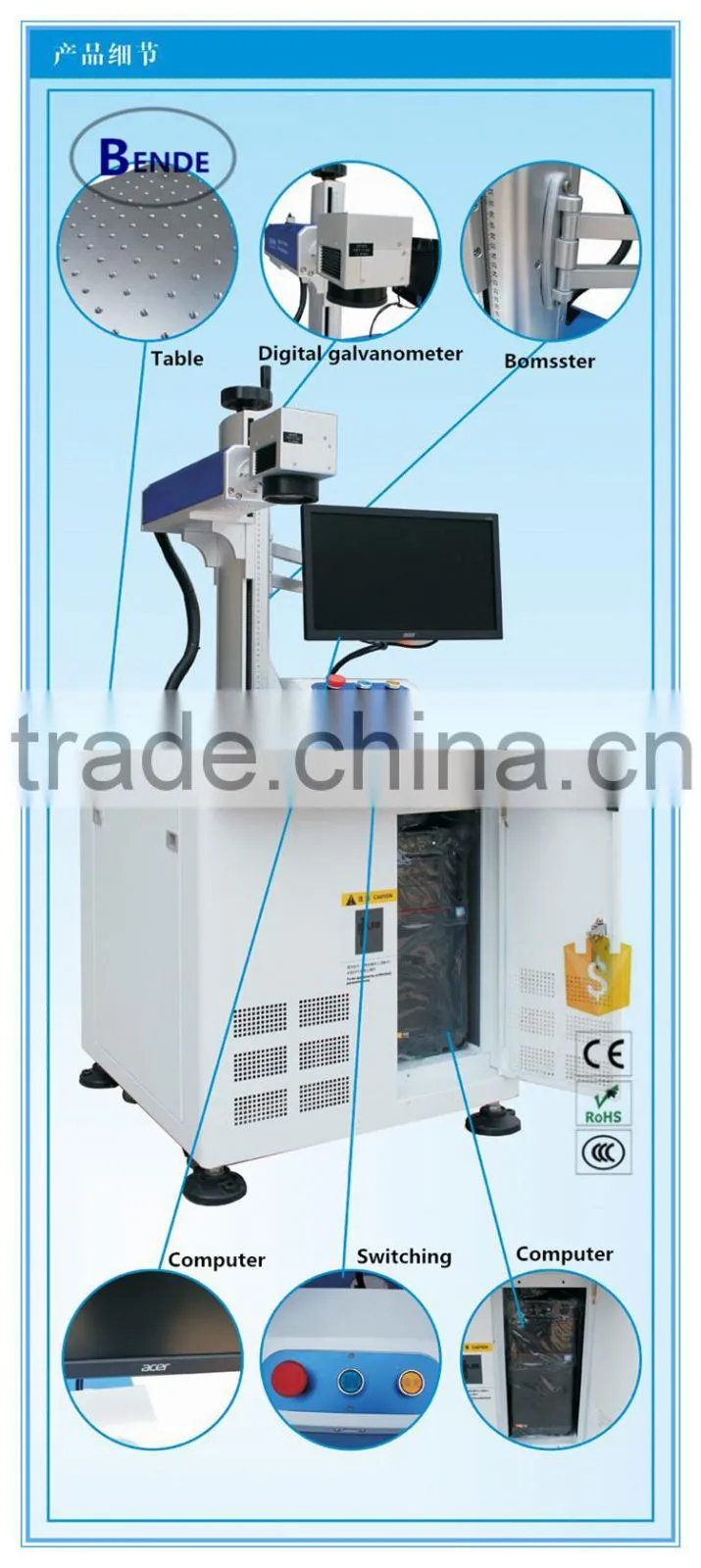 Low price high quality fiber laser marking machine