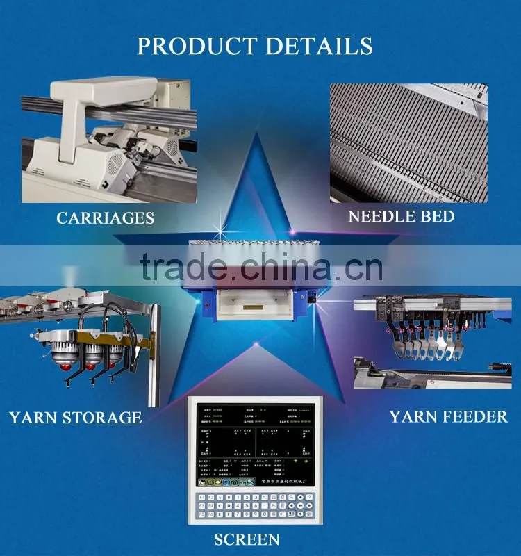 computer flat knitting machine for knitting jacquard pattern sweater