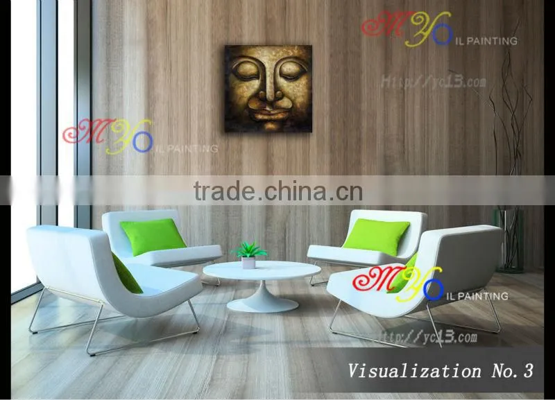 oil painting on canvas decoration buddha head hand painted