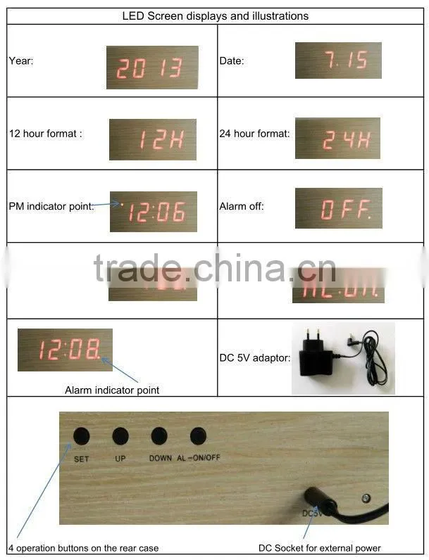 Touch control for Snooze wooden desk clock