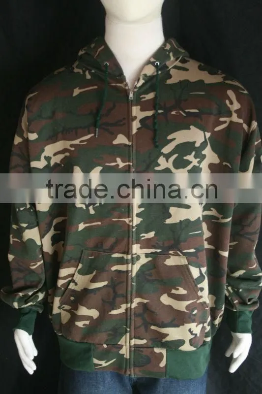 Mens Zip Up Hoodie Hooded Top Plain Hoody Fleece Jacket