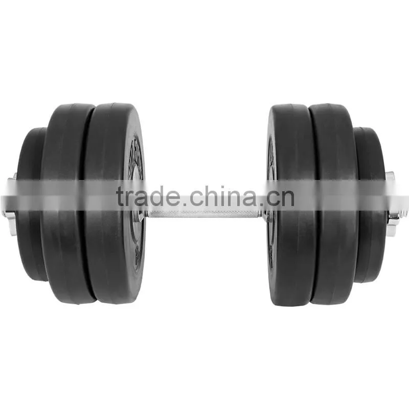 plastic-coated cement dumbbell set weight training