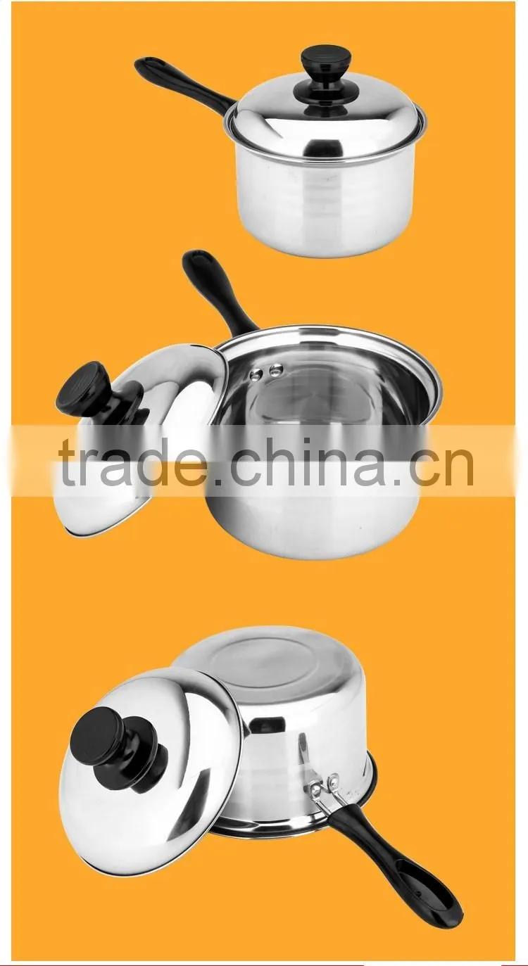 stainless steel capsuled bottom saucepan/ milk boiling pot/ stock pot in cookware
