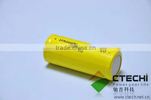 LiFePO4 IFR26650 battery rechargeable