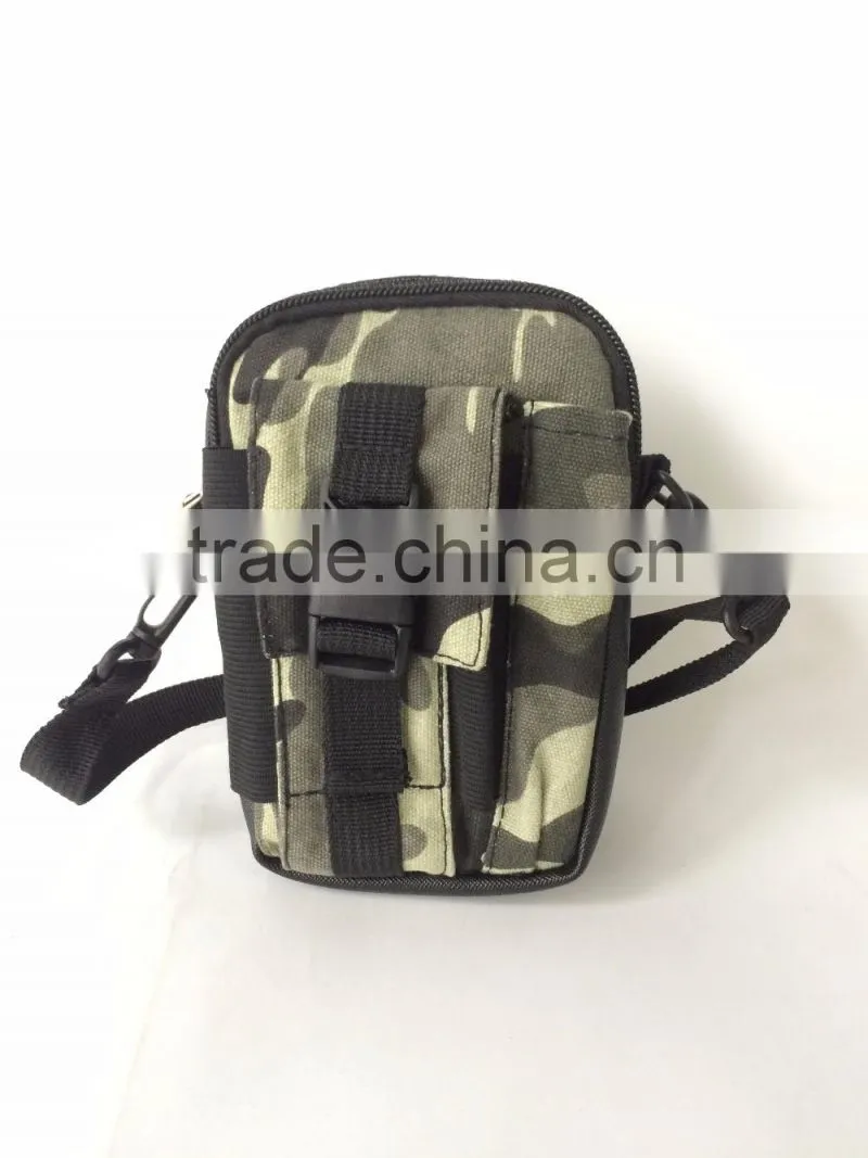 2016 mini messenger bag camouflage canvas phone storage bag