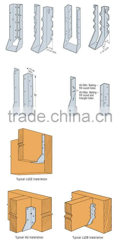 Building Wood Construction Connector Timber Mount steel Plates
