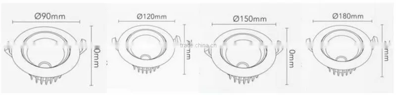 China Hot sale 10W COB led downlight 70-90lm/w Good heat dissipation performance