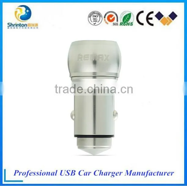 High Quality REMAX Durable 5V 2.1A Car charger usb car charger 2 Port for iPhone and Macbook