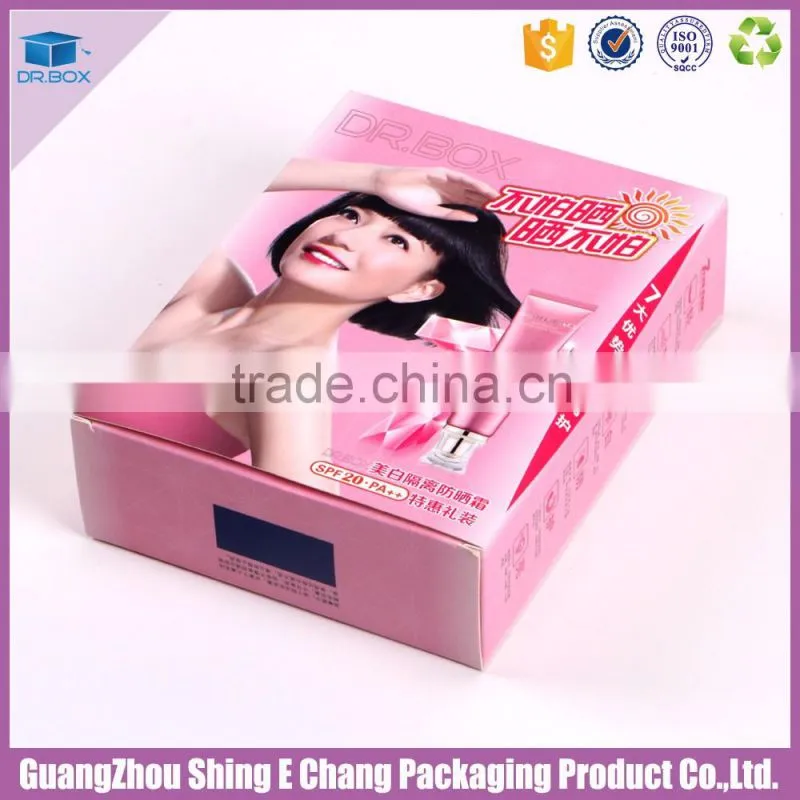 Four color printing high quality cosmetic packaging wholesale