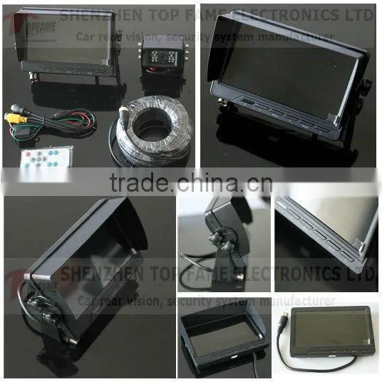 RV-7011V 7inch car quad monitor reversing Heavy duty rear vision back up rear view camera system with CCD camera