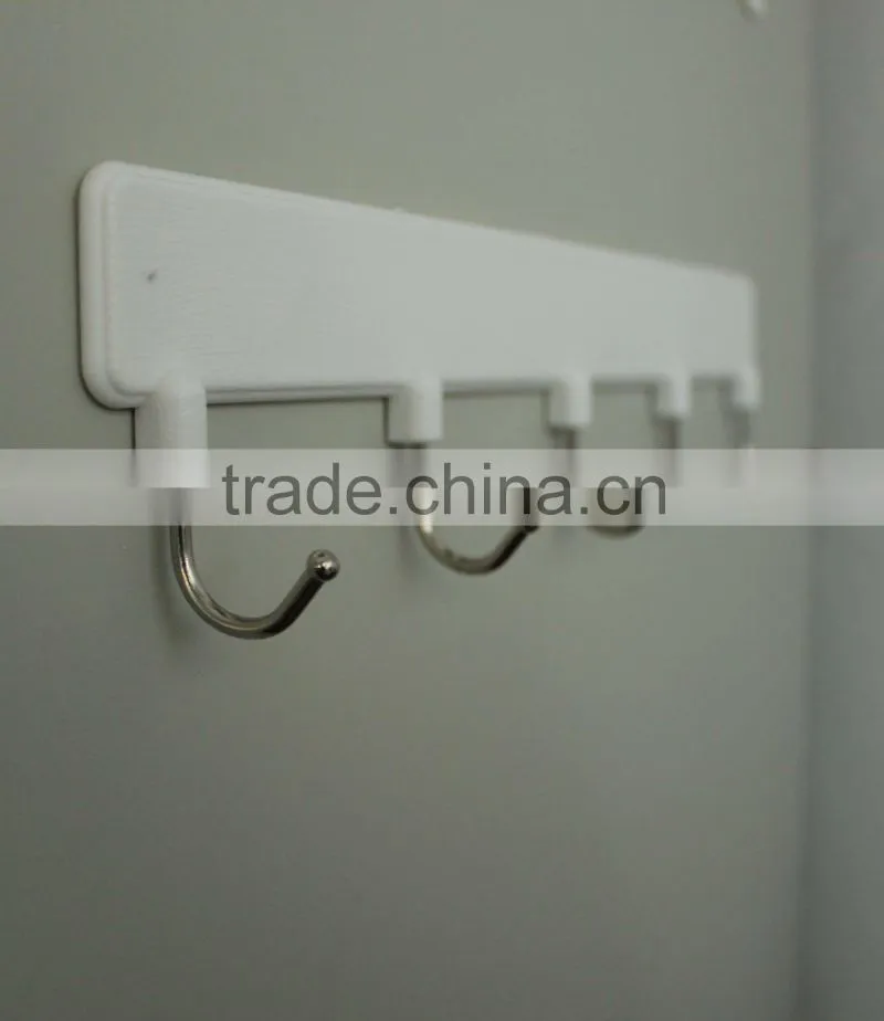 Plastic adhesive wall mounted coat rack coat hook