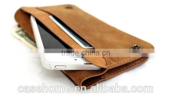 Brown Wallet Leather Case for Huawei P8 Lite , Phone Case for Samsung Galaxy J1