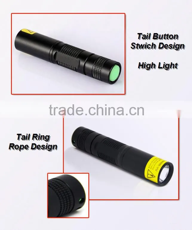 (1500257) Japan Chip Aluminum Alloy Black Light IPX8 LED UV 395NM Torch