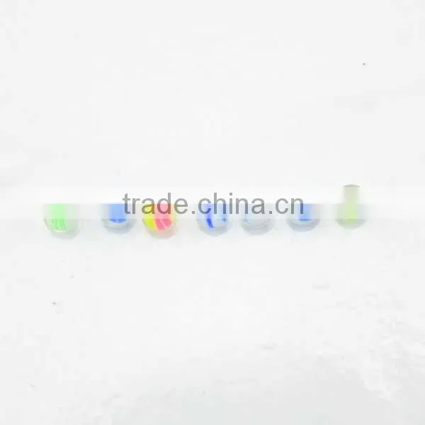Top quality steel bar camouflage resin ball personalized cheap tongue rings