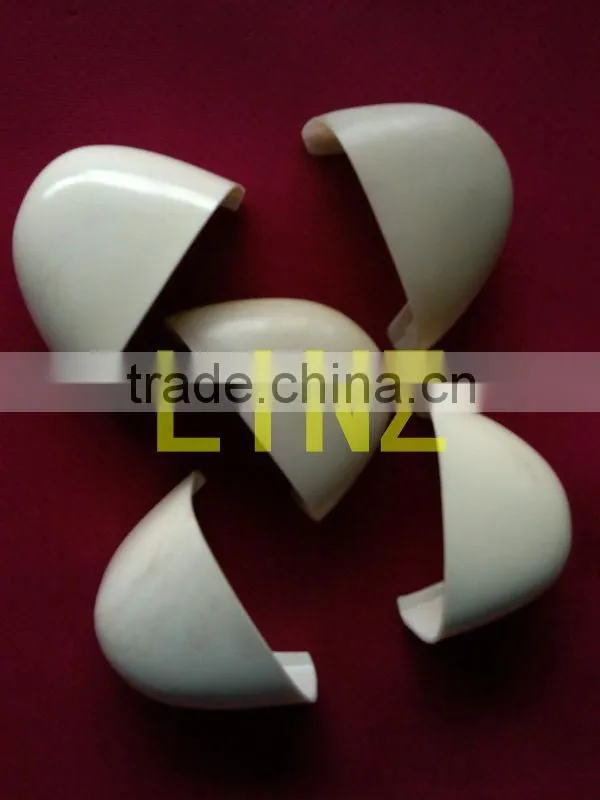 Plastic safety toe caps for rubber boots