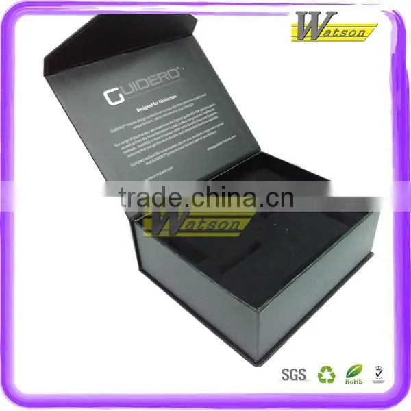 Customization black jewelry gift high quality packing box fill foam