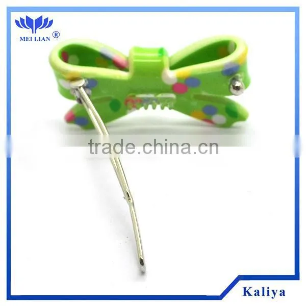 RED FLOWER PLASTIC METAL HAIR CLIPS FOR GIRLS , HOT SELL 2013
