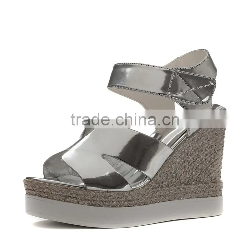 latest cheap silver wedges sandals for women