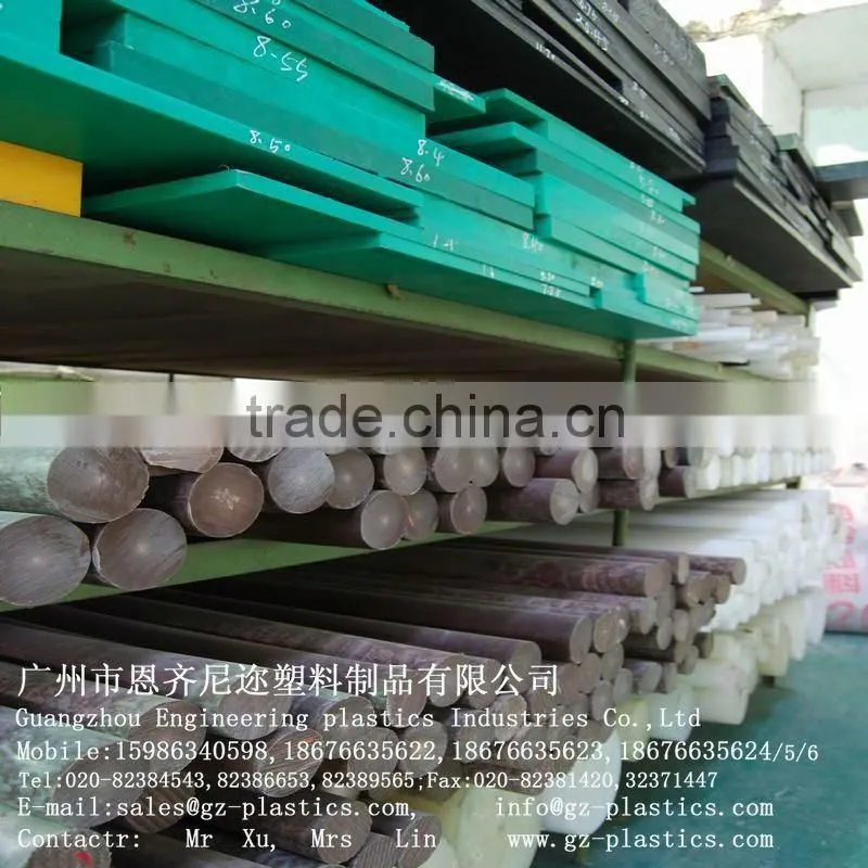 Extruded antistatic 100% virgin POM Delrin Polyacetal plastic white acetal rod