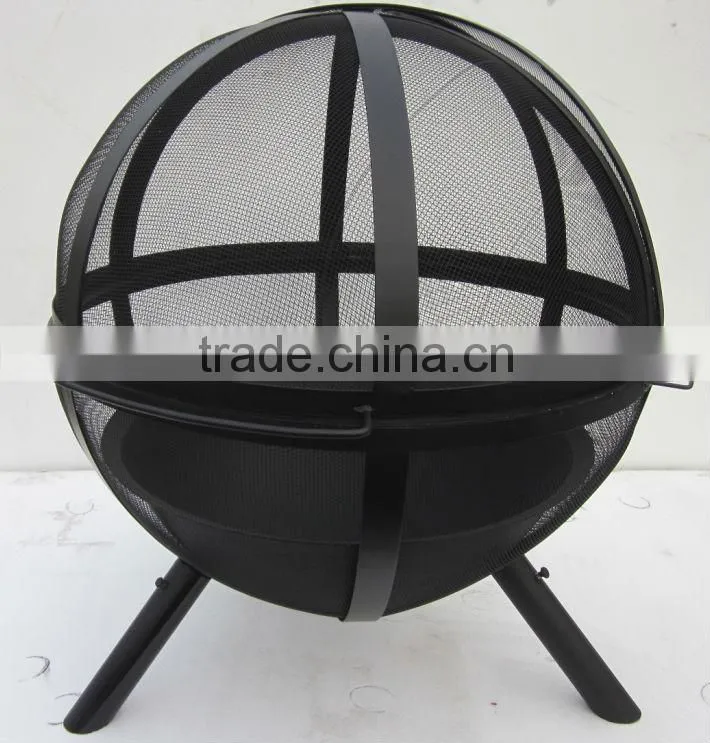 Outdoor large steel wood burning handcrafted firepit with high temrature painted