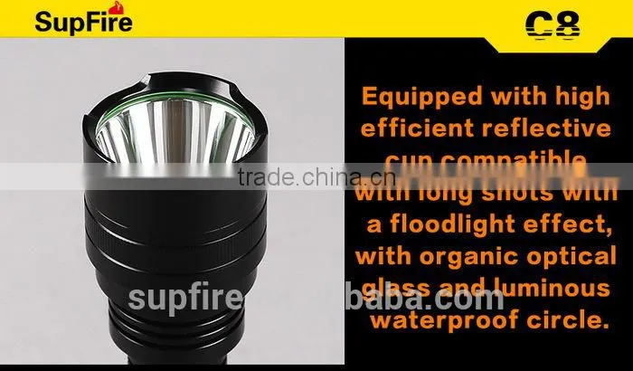 900 Lumen SupFire C8-T6 XML LED Flash Light
