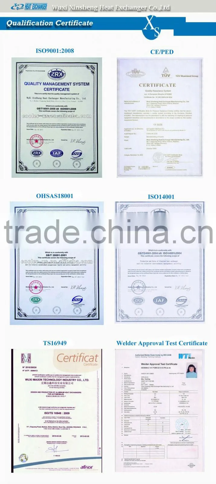 aluminum ,shell type ,water coolered radiator ,heat exchanger for converter of wind power