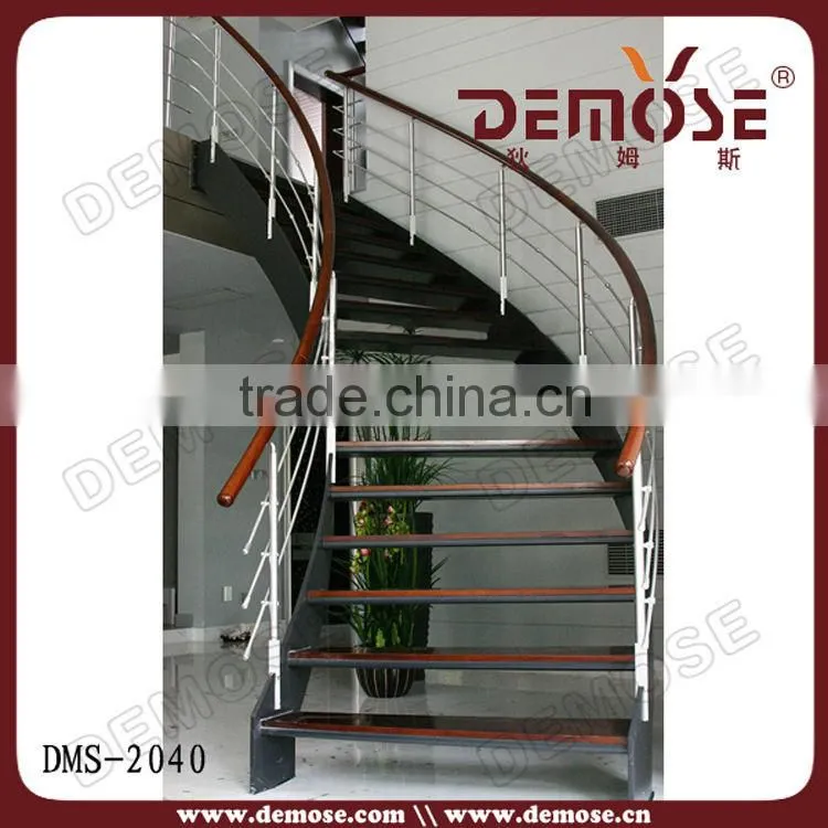 modern houses for indoor stainless steel spiral stairs column