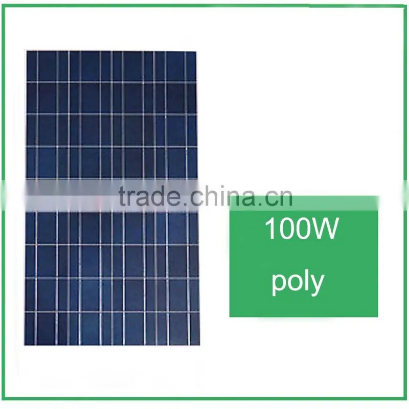 top sale ! High Efficiency and Good Quality100w poly solar panel with A grade solar cells for solar lighting system