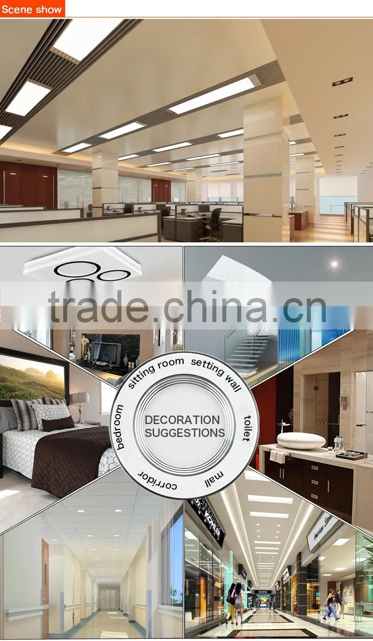 Aluminum super bright 36w led panel light 300x1200