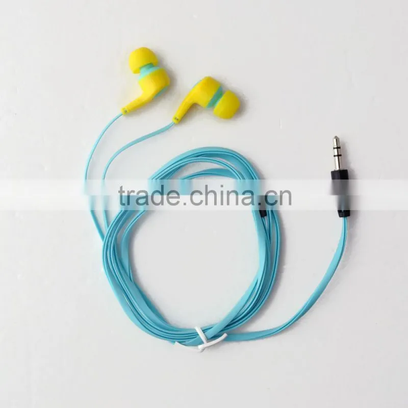 Newest design print logo Domed logo earphone with OEM brand for promotion
