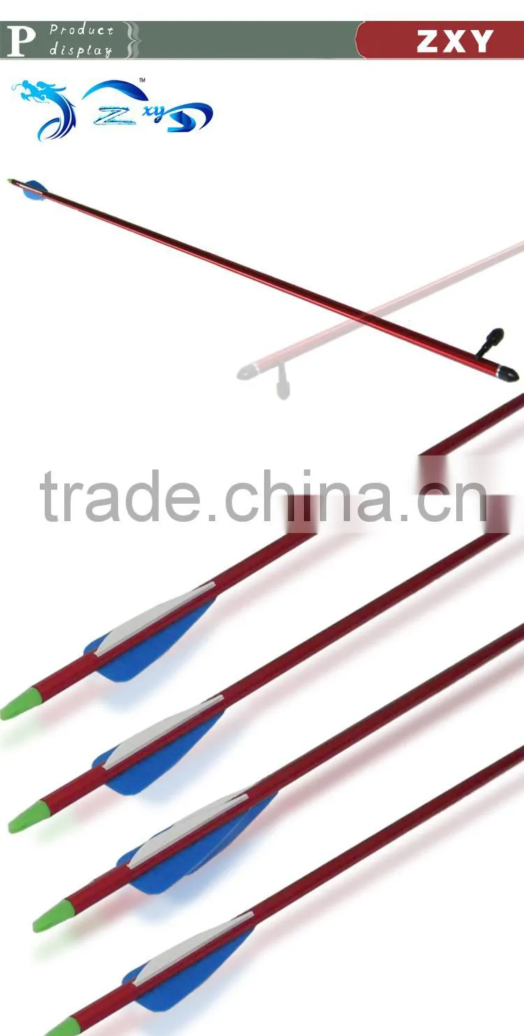 custom 31" Aluminum Arrow Plastic Feather for 50-70lbs Compound Bow red