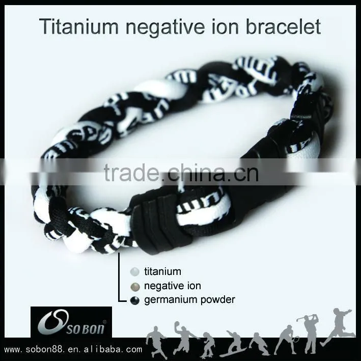 Fashinable Healthy Sport Fitness Titanium Braided Sports Bracelet