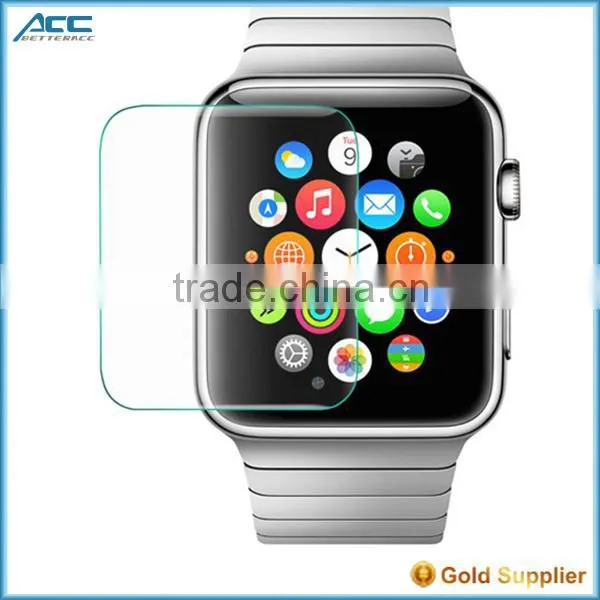 2015 Hot Selling Premium 0.33mm HD Ultra Clear 2.5D 9H Tempered Glass Screen Protector for Apple iWatch