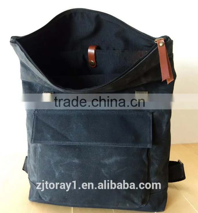 Funky Waxed Canvas Knapsacks Backpack