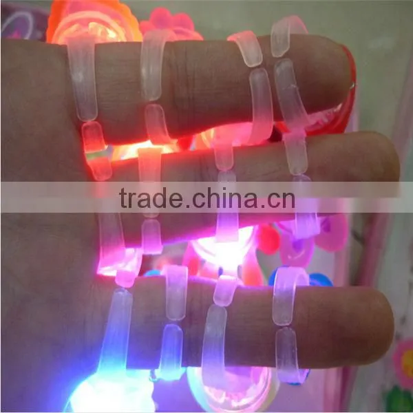 colorful plastic led ring custom party finger led light